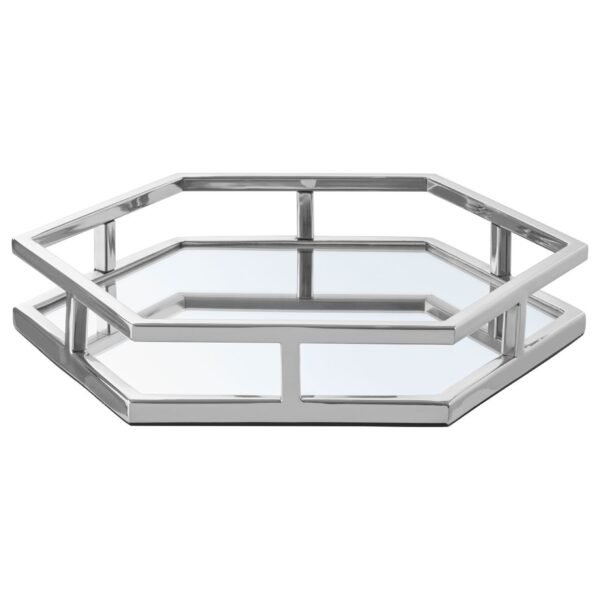 Buckhurst Silver Finish Hexagonal Tray - Image 3