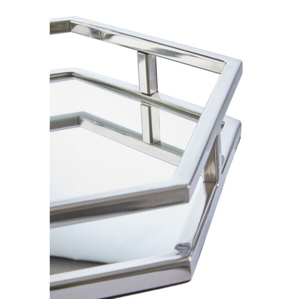 Buckhurst Silver Finish Hexagonal Tray - Image 4