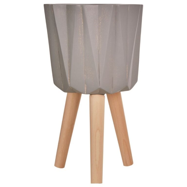 Neil Small Grey Multifaceted Planter