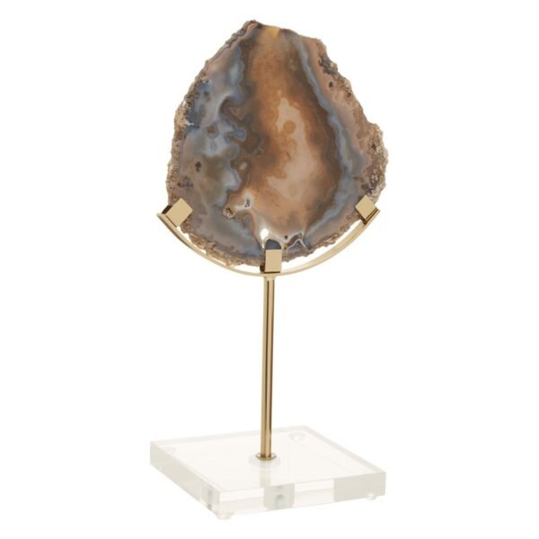 Bowie Black And Gold Agate Sculpture - Image 2
