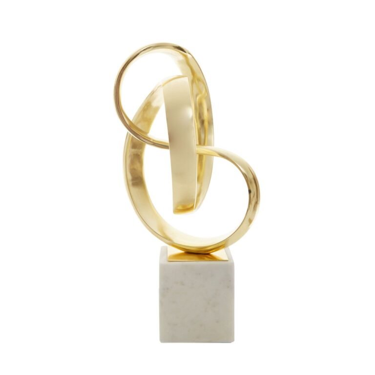 Farnley Gold Finish Knot Sculpture