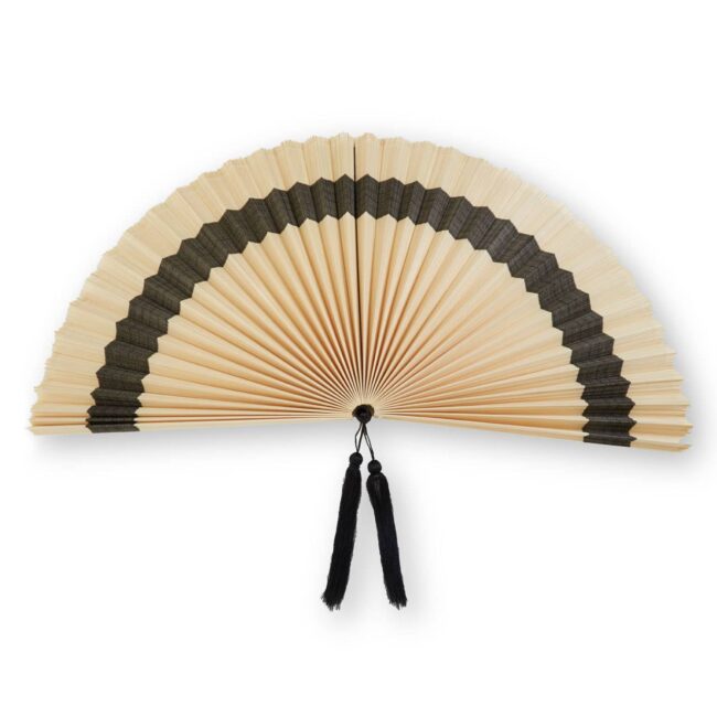 Alta Large Natural Black Bamboo Fan