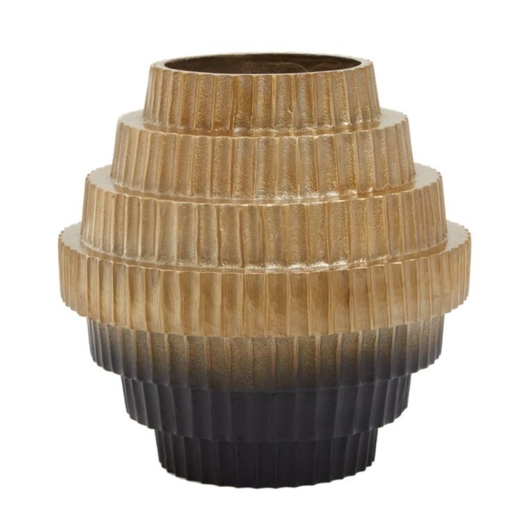Omali Small Ombre Gold And Black Vase