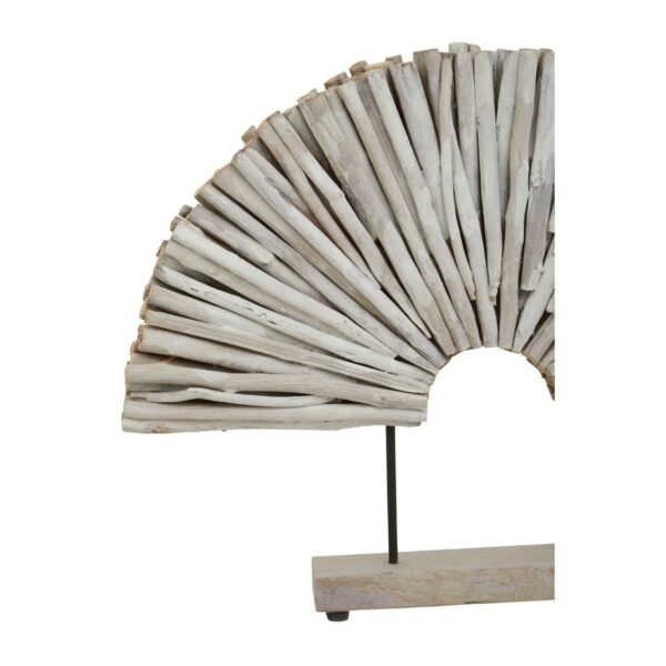 Deiya White Wood Sculpture - Image 4