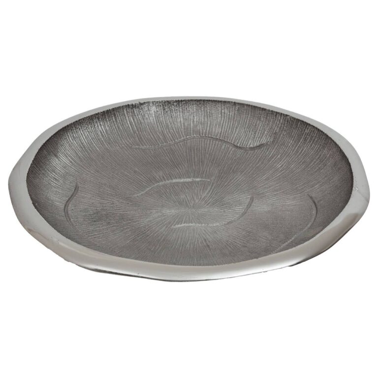 Siyah Large Oak Effect Silver Bowl