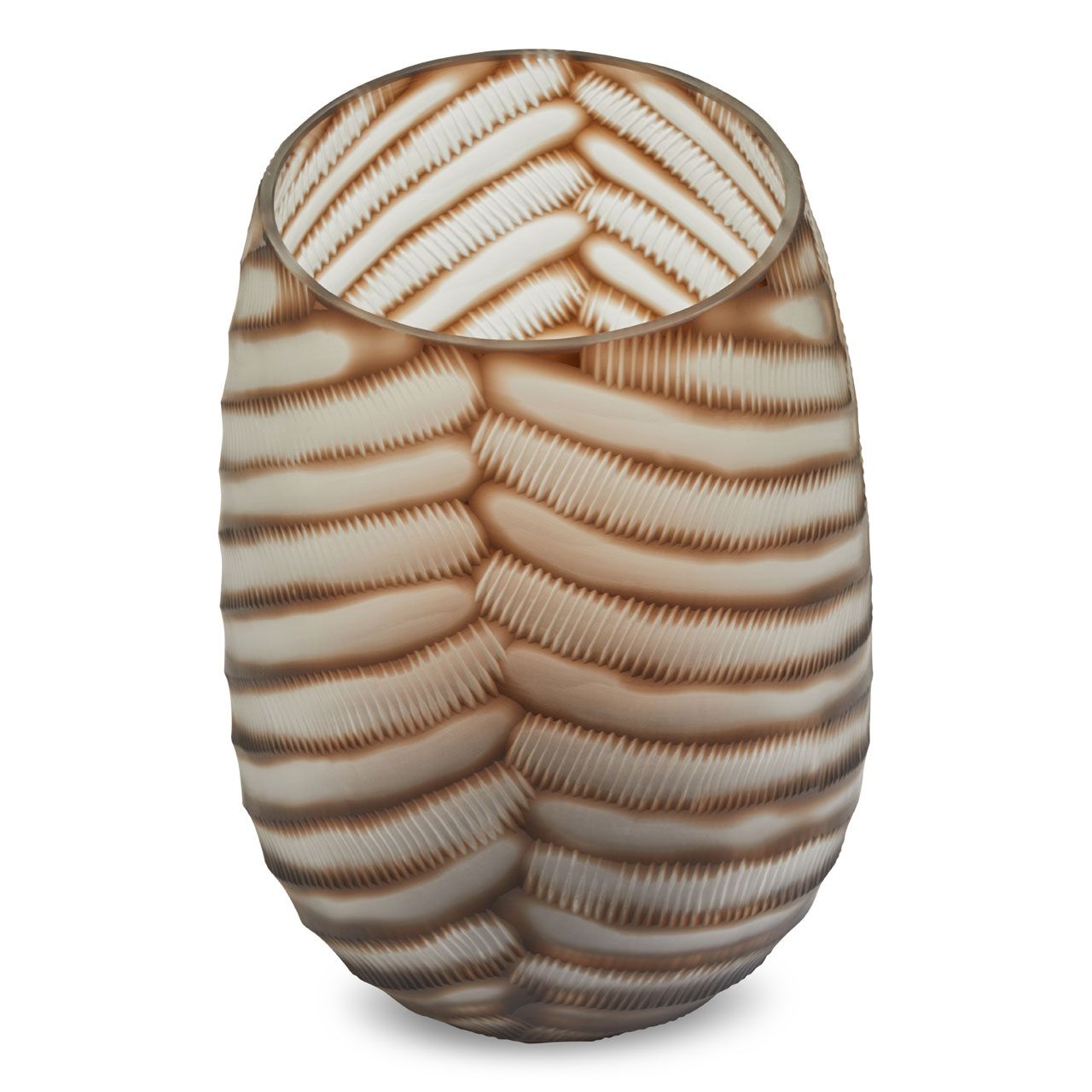 Newbury Large Chevron Cut Vase