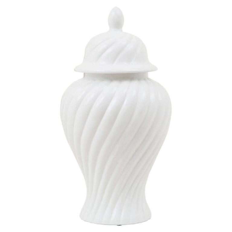 Amasn Large White Ceramic Jar