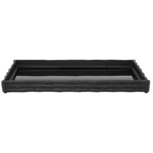 Kew Black Finish Mirrored Tray