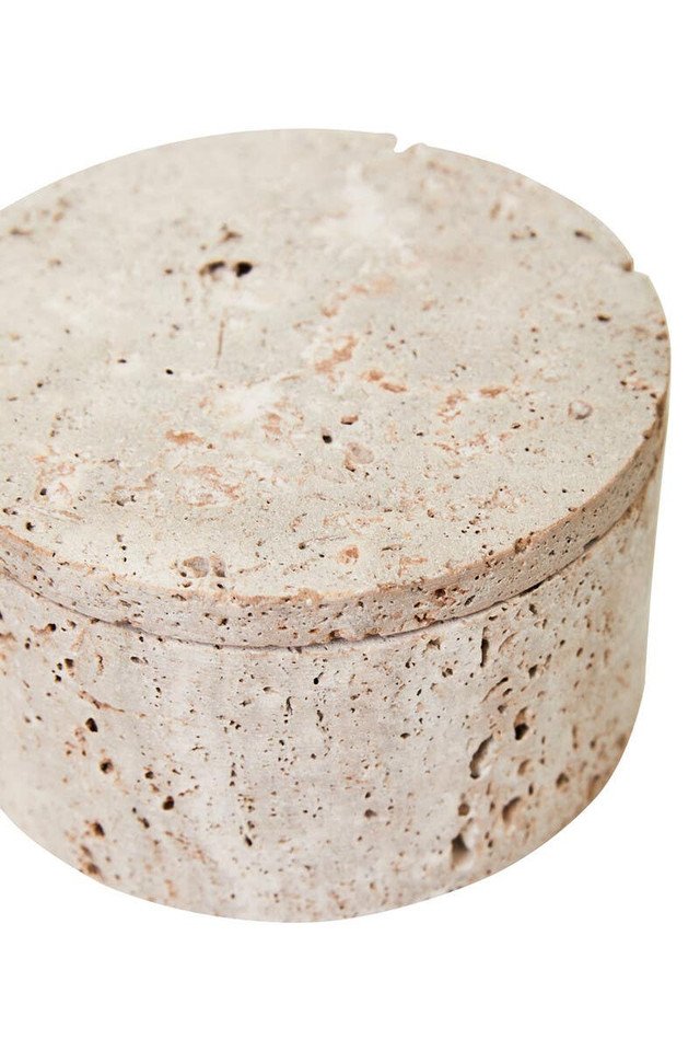 Borit Travertine Round Trinket Box Borit Travertine Round Trinket Box