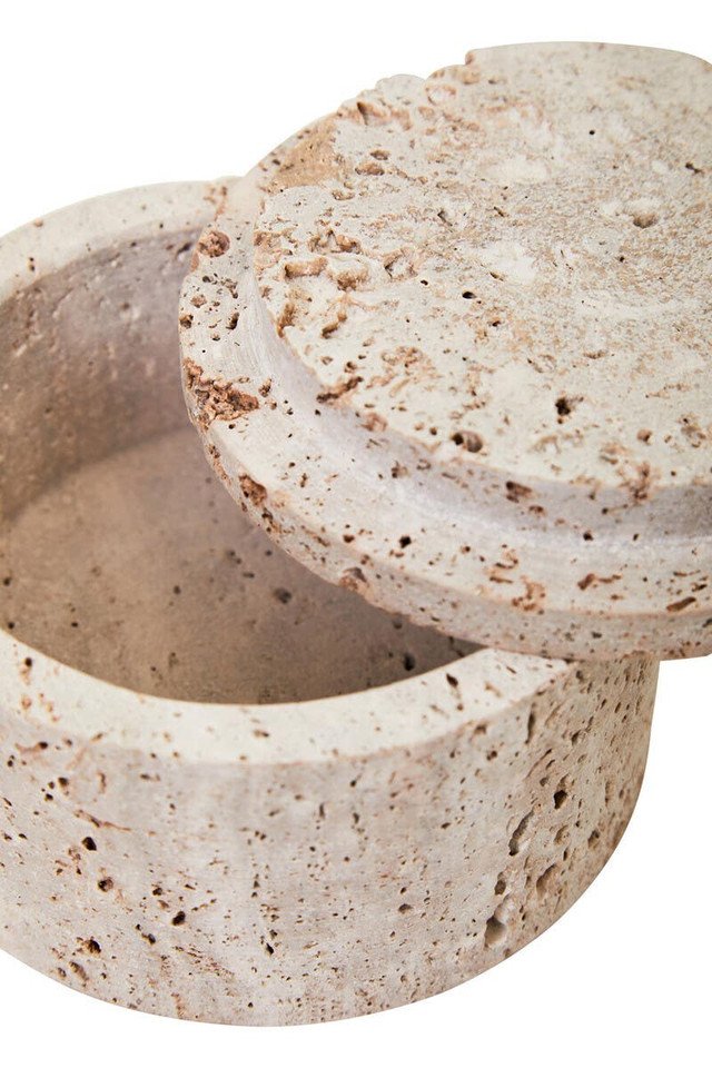 Borit Travertine Round Trinket Box Borit Travertine Round Trinket Box