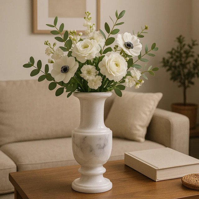 Bucci White Marble Vase Bucci White Marble Vase