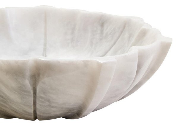 Bucci White Marble Lotus Bowl Bucci White Marble Lotus Bowl