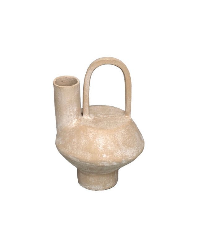 Densee Textured Beige Whitewash Vase Densee Textured Beige Whitewash Vase