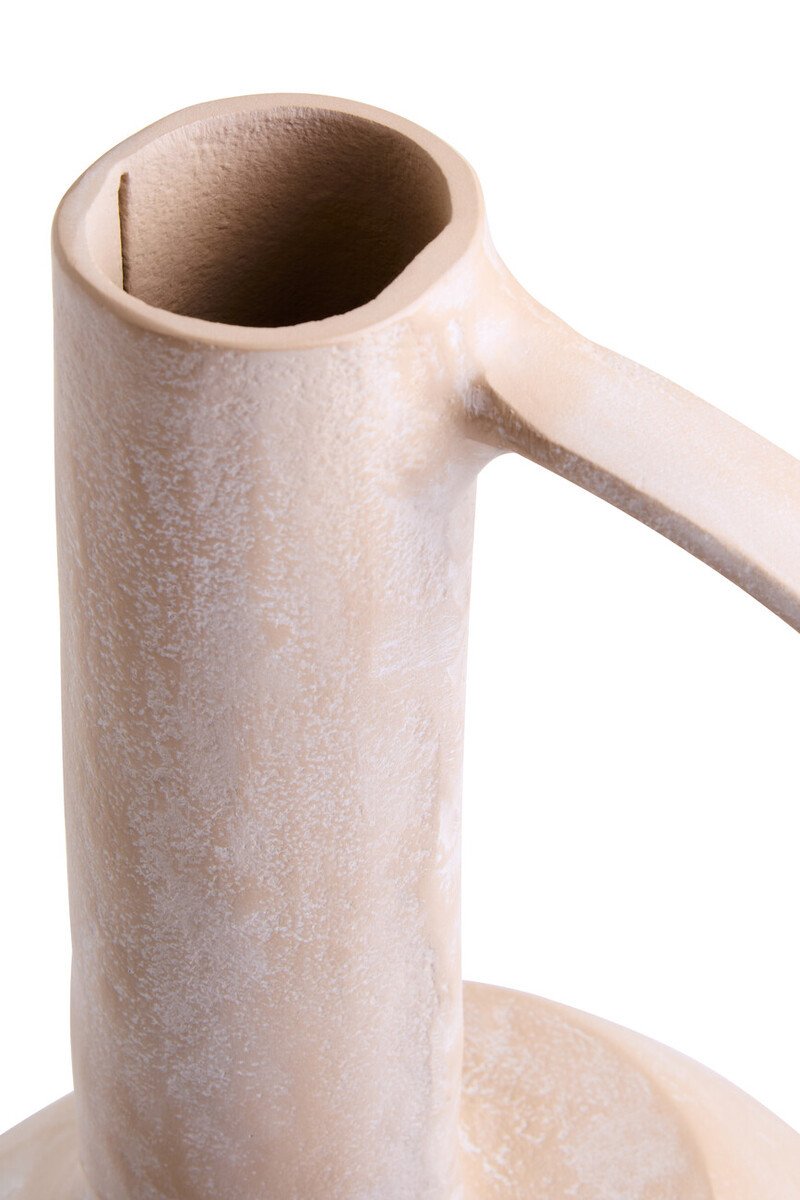 Densee Textured Beige Whitewash Vase Densee Textured Beige Whitewash Vase