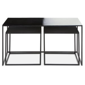 Aimuit Three Piece Black And White Ombre Coffee Table