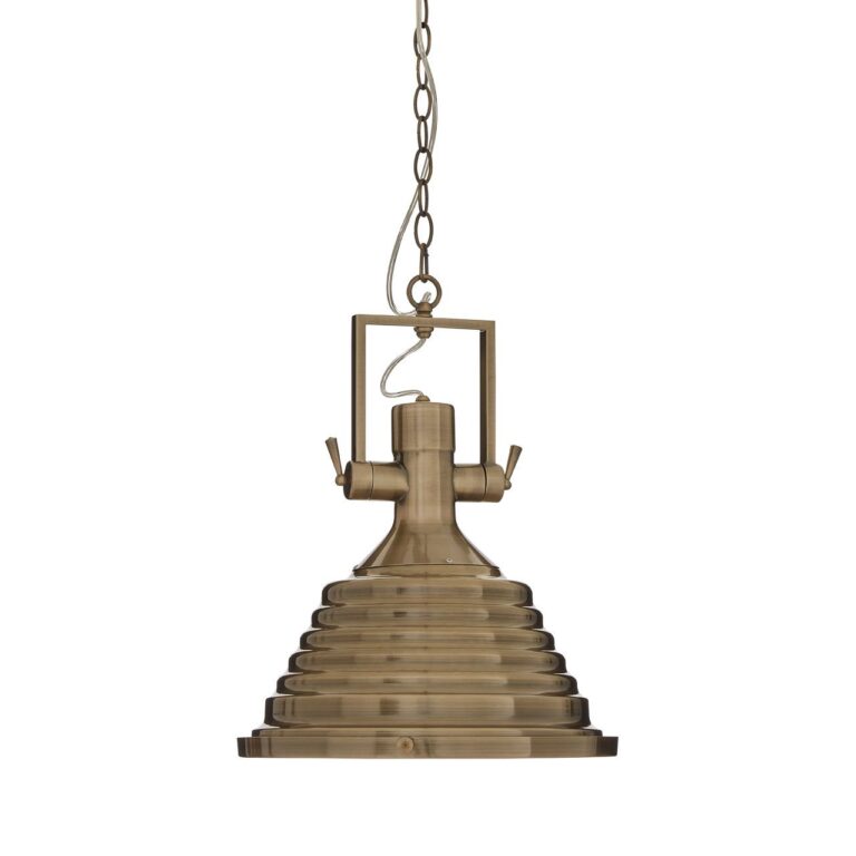 Aldrich Medium Antique Brass Pendant Light