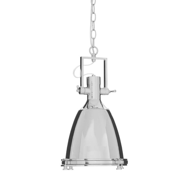 Aldrich Small Chrome Plain Pendant Light