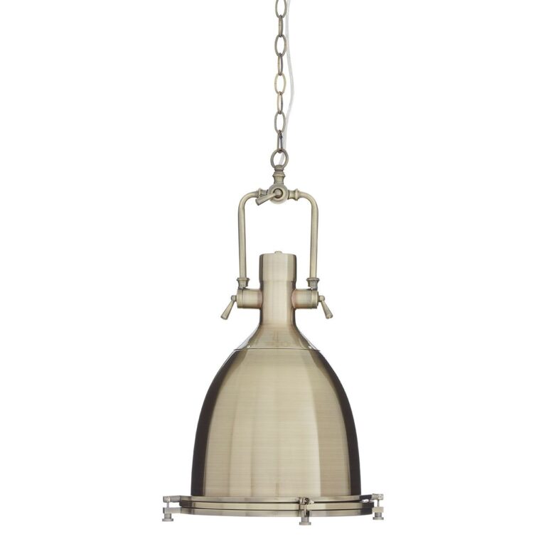 Aldrich Large Antique Brass Pendant Light