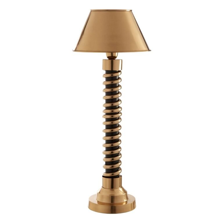 Axey Spiral Table Lamp With Empire Shade