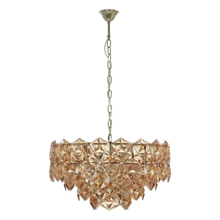 Dello Large Amber Glass Chandelier