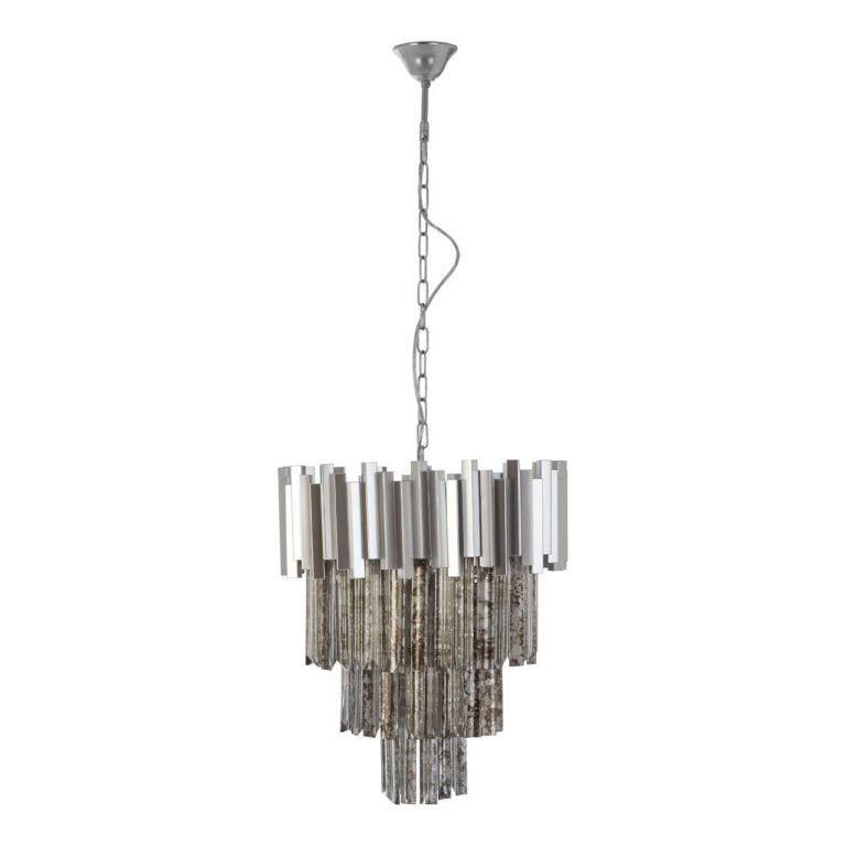 Longleat Large Nickel Painted Chandelier