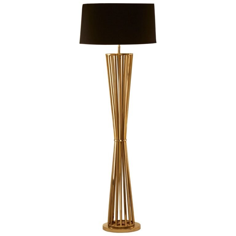 Hartel Gold Finish / Twisted Base Floor Lamp