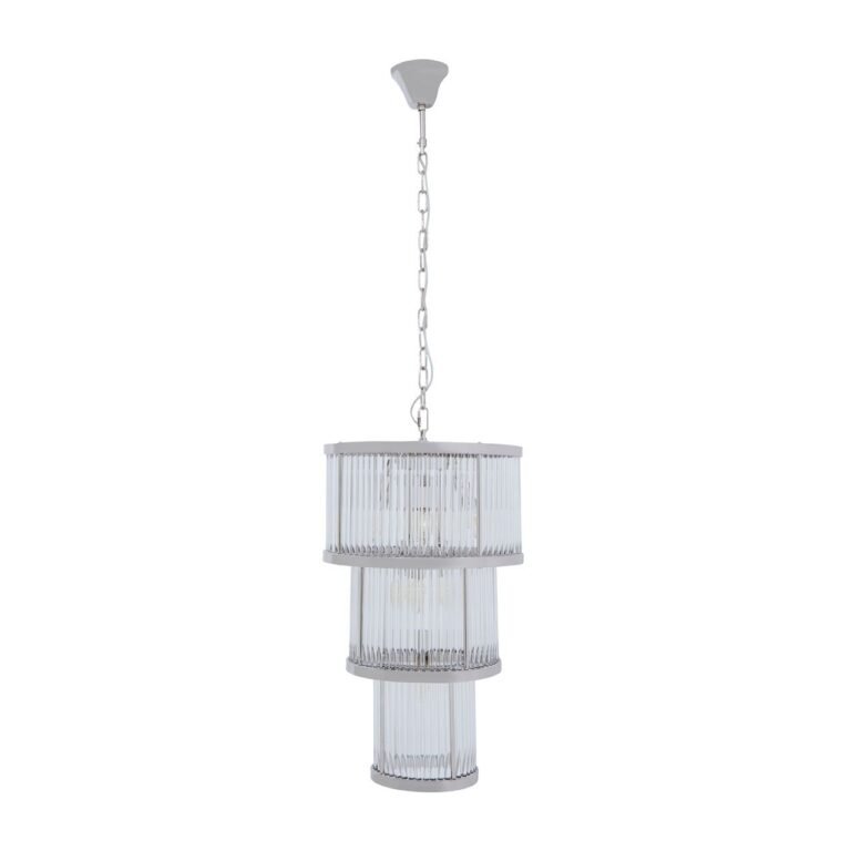 Tarte 3 Tier Nickel Finish Chandelier 38Cm