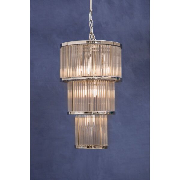 Tarte 3 Tier Nickel Finish Chandelier 38Cm - Image 8