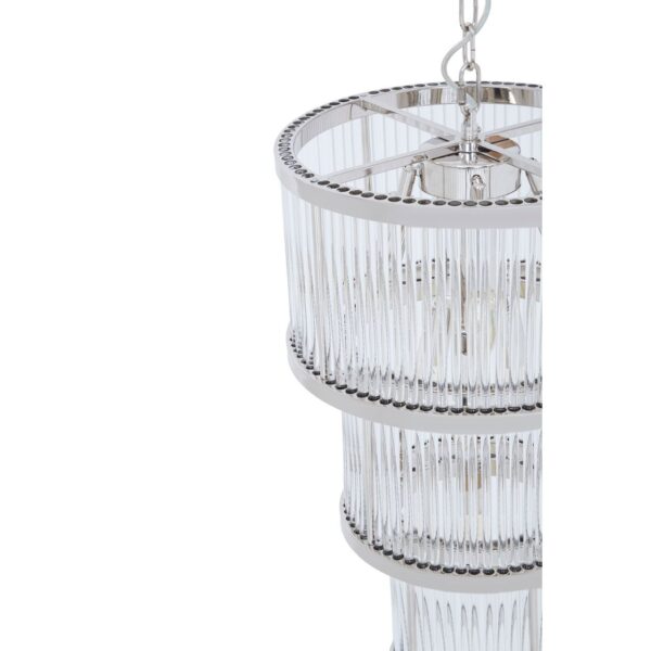 Tarte 3 Tier Nickel Finish Chandelier 38Cm - Image 4