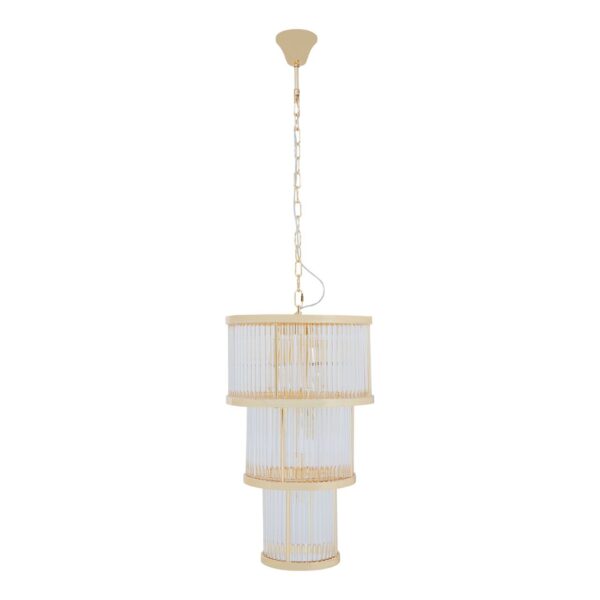 Tarte 3 Tier Gold Finish Chandelier 38Cm