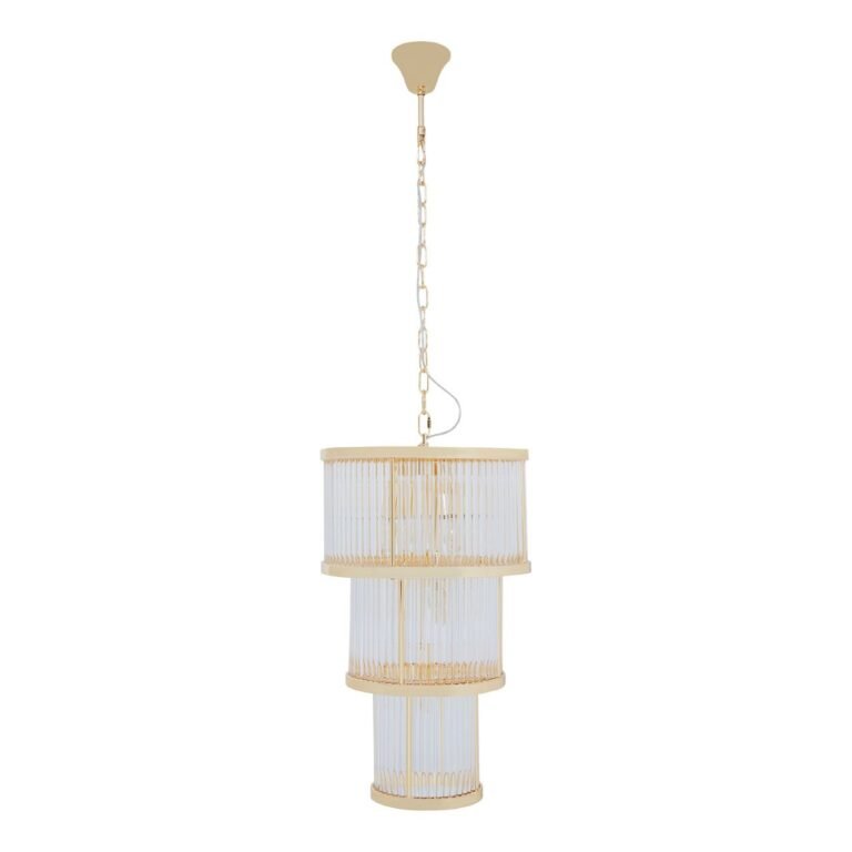 Tarte 3 Tier Gold Finish Chandelier 38Cm