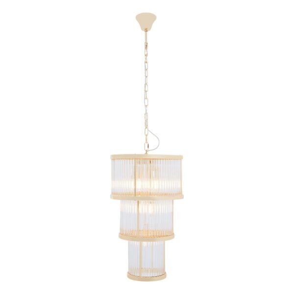 Tarte 3 Tier Gold Finish Chandelier 38Cm - Image 2