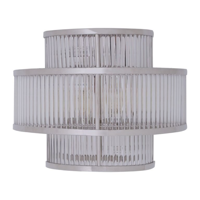 Tarte 3 Tier Nickel Finish Glass Wall Light