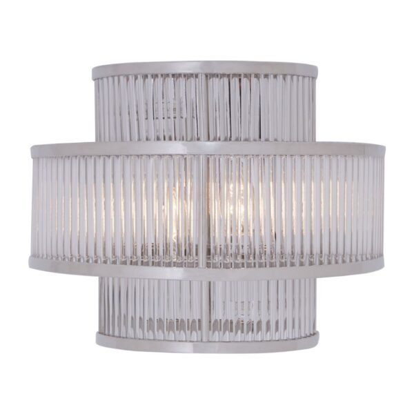 Tarte 3 Tier Nickel Finish Glass Wall Light - Image 2