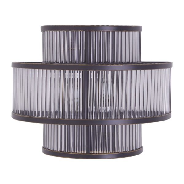 Tarte 3 Tier Black Finish Glass Wall Light