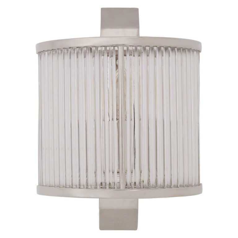 Tarte Glass Wall Light With Nickel Finish