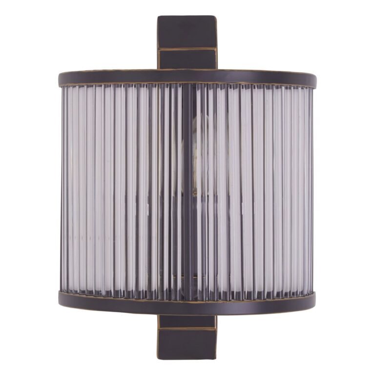 Tarte Glass Wall Light With Black Finish