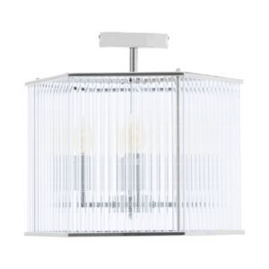 Ercci 4 Light Hexagonal Chrome Pendant