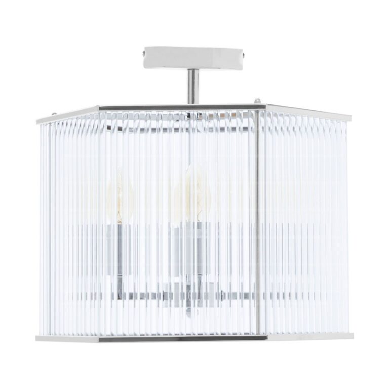 Ercci 4 Light Hexagonal Chrome Pendant