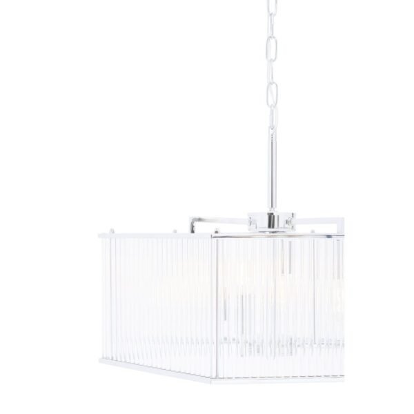 Ercci 6 Light Hexagonal Chrome Pendant Light - Image 4