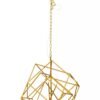 Pendle Brass Finish Six Bulb Pendant Light
