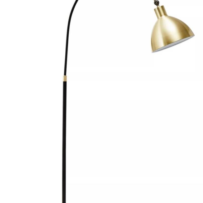 Saford Gold Finish Metal Shade Floor Lamp