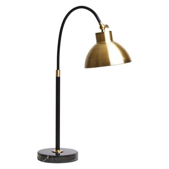 Saford Gold Finish Metal Shade Table Lamp