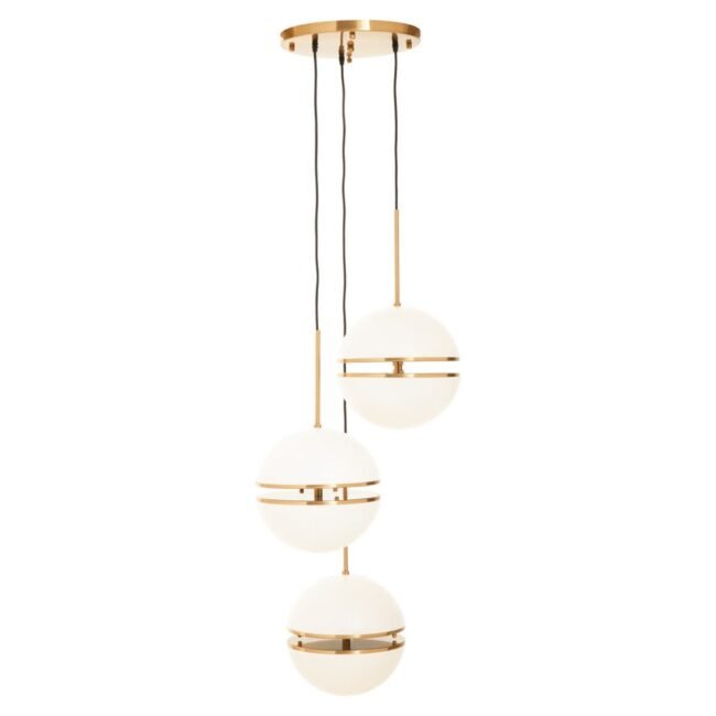 Tabira Three Ball Brass Pendant Light