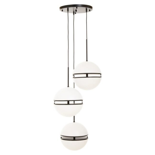 Tabira Three Ball Matte Black Pendant Light