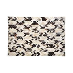 Affril Small Black / White Patchwork Rug