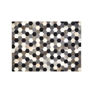 Affril Small Black/White/Grey Patchwork Rug