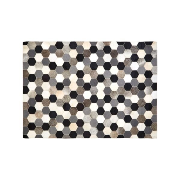 Affril Small Black/White/Grey Patchwork Rug