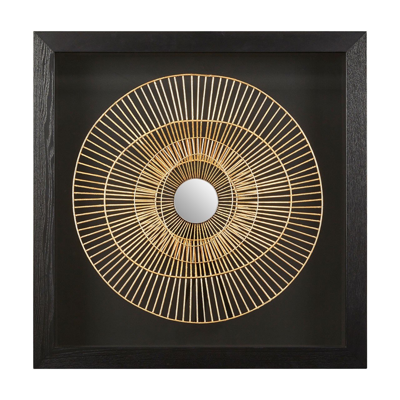 Modello Gold / Black Framed Metal Wall Art Wall Art Eclectic Niche