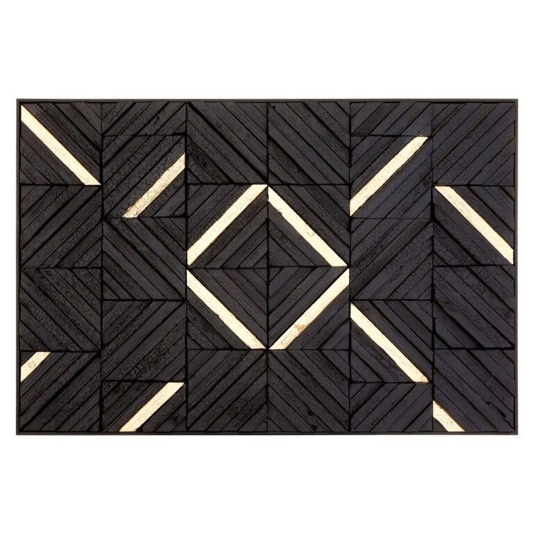Thorpe Gold / Black Wood Panel Wall Art
